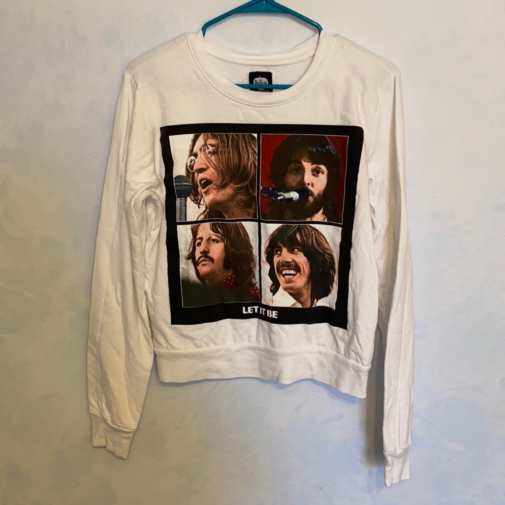 The Beatles Cropped Sweatshirt Let it Be